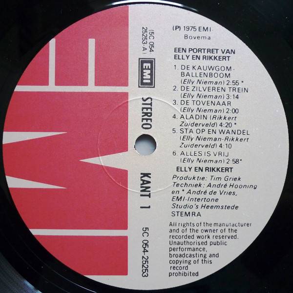 Elly and Rikkert Een Portret Van Elly and Rikkert : LP Label A